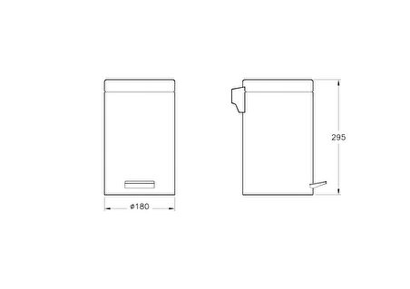 VitrA Arkitekta A44055 Çöp Kovası, 4,5 Litre, Parlak Paslanmaz Çelik