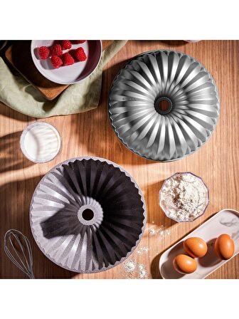 Emsan Griss Hardstone 24 cm Döküm Kek Kalıbı Gold