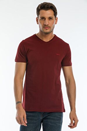 Slazenger SARGON I Erkek T-Shirt Bordo