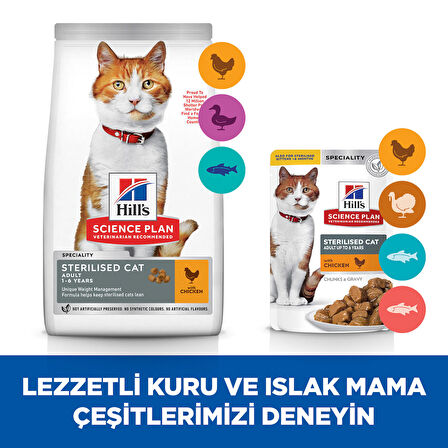 Hill 's Young Adult Sterilised Tavuklu 15 kg Kısırlaştırılmış Yetişkin Kedi Maması