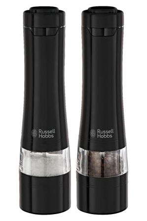 Russell Hobbs 28010-56 Pilli Tuz ve Karabiber Değirmeni Seti - Siyah Baslanmaz Çelik