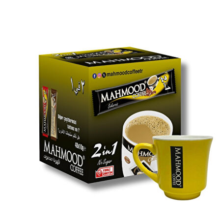 Mahmood Coffee 2 si 1 Arada 48 Adet Kupa Bardak Hediyeli