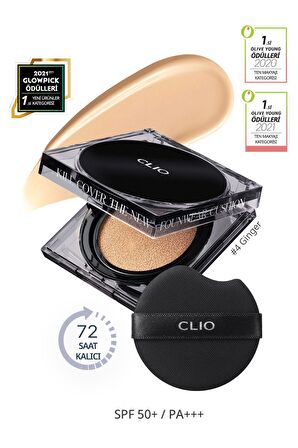Kalıcı Kapatıcı Cushion Clio Kill Cover The New Founwear Cushion +Refill (4 Ginger) SPF50+ PA+++