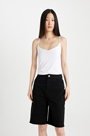 DeFacto Yüksek Bel Gabardin Kapri D0326AX24SMBK81