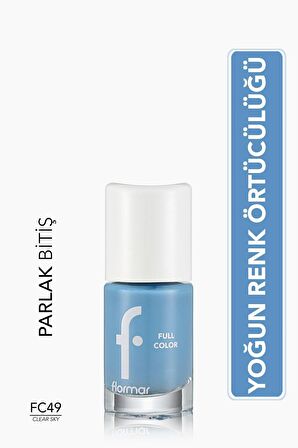 Flormar Yoğun Pigmentli Parlak Oje- Full Color Nail Enamel- Fc49 Clear Sky -8690604380022