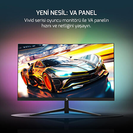 GamePower Vivid F10 24'' Curved RGB 120Hz 1ms FHD Va Panel 2x2W Speaker Gaming Monitör (Sıfır Ölü Piksel Garantili)