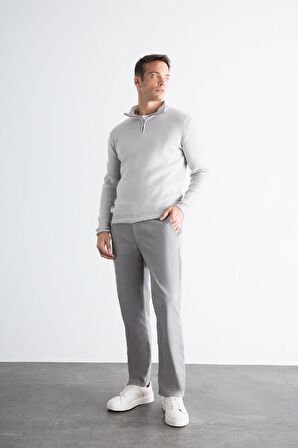 DeFacto Kanvas Chino Pantolon Normal Kesim 4 Cepli Pamuklu Esnek Düz Paça C9440AX24AUGR265