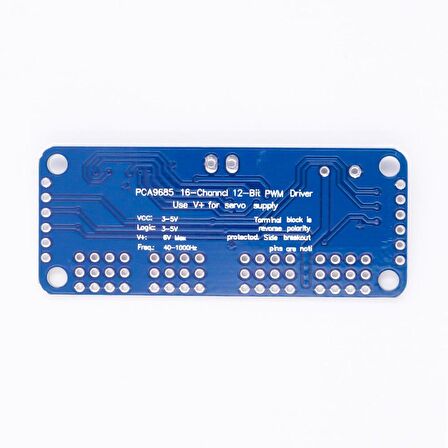 DIY KIT 16 Kanal 12 bit PWM I2C Haberleşmeli Servo Sürücü - PCA9685