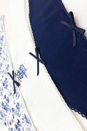3'lü Ekonomik Paket Feel 2702 Pamuklu Basic Desenli String Külot