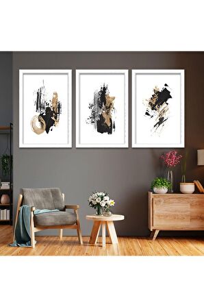 GÜMÜŞ AYNALI PLEKSİ ÇERÇEVELİ MODERN MAVİ KAHVERENGİ MERMER ÇİÇEK DESENLİ SOYUT ÇİZİM TABLO