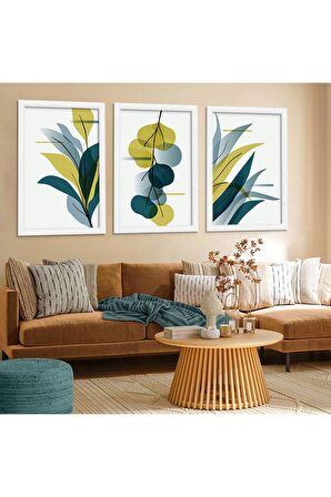 Beyaz Ahşap Çerçeveli Esmaül Hüsna Dini Tablo