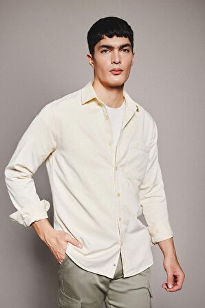 DeFacto Regular Fit Polo Yaka Pamuklu Uzun Kollu Gömlek B4140AX24SPBG650