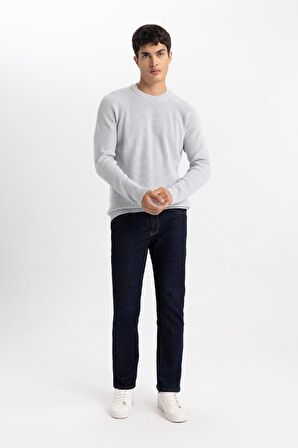 DeFacto Standart Fit Normal Kesim Bisiklet Yaka Basic Düz Triko Kazak A8458AX24SPGR184
