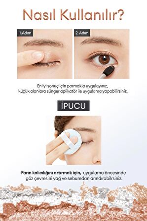 Parlak  ve Işıltılı Görünüm Sunan Göz Farı M Dewy Glossy Eyes (White Beach)