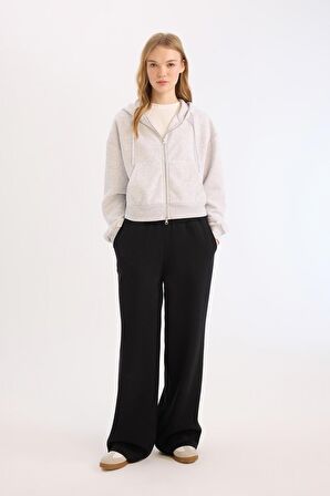 DeFacto Coool Wide Leg Eşofman Altı Beli Lastikli Geniş Bol Paça B3345AX25SPBK81