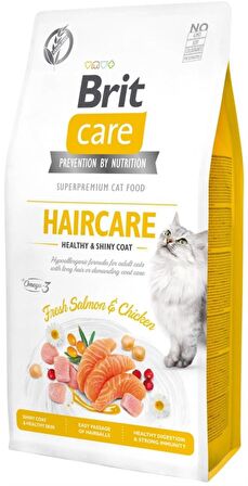 Brit Care Haircare Somonlu ve Tavuklu 7 kg Yetişkin Kedi Maması