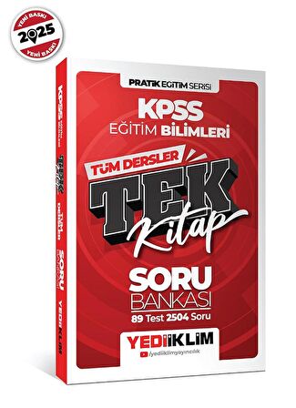 2025 KPSS Eğitim Bilimleri Tüm Dersler Tek Kitap Soru Bankası