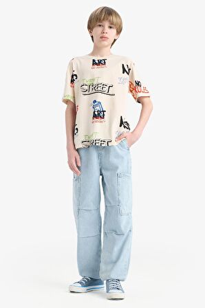 DeFacto Erkek Çocuk Paraşüt Jean Pantolon D6821A825SMNM39