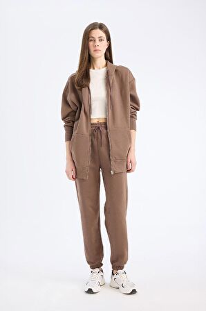 DeFacto Standart Fit Kalın Jogger Eşofman Altı Bel Paça Lastikli Basic Düz Uzun Boy S7370AZ25SPBN334