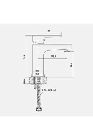 Creavit SR1500 Sharp Lavabo Armatürü