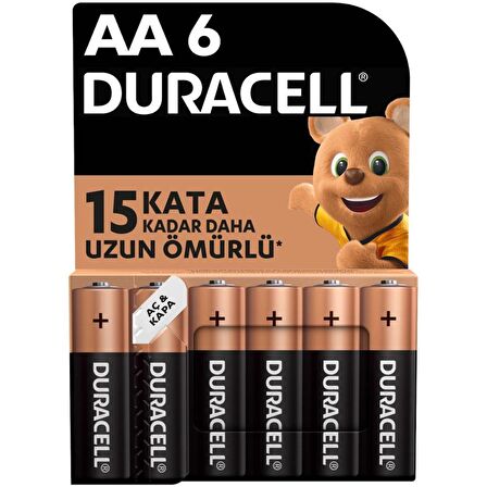 Duracell 6'Lı AA Kalem Pil