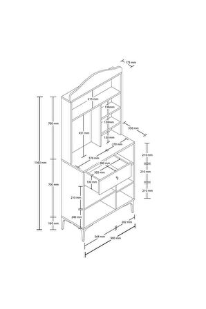 Mezza 5224 SIESTA 90CM KAHVE KÖŞESİ ÇOK AMAÇLI DOLAP 3 KAPAKLI 1 ÇEKMECELİ KİLER MUTFAK DOLABI SEPET-BEYAZ