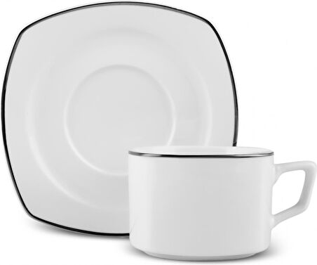 Karaca Padoca 26 Parça 6 Kişilik New Bone Kahvaltı / Servis Seti Yarım Kare Platin