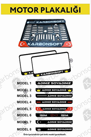 Motor Plakalık 1  Adet Takmatik Motorsiklet Plakalık Kişiye Özel Plakalık