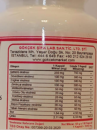 Şahtere Kapsül (FUMARİA CAPSULE) 60 Adet