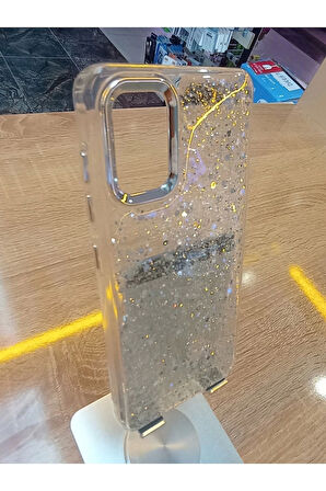 Samsung Galaxy A31 Uyumlu Simli Kamera Çerçevesi Metal Kapak Tuşları Metal Kılıf