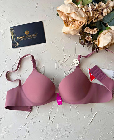 Intive Lazer Kesim Dikişsiz Hafif Destekli İz Yapmaz Balenli İnce Askılı Sütyen