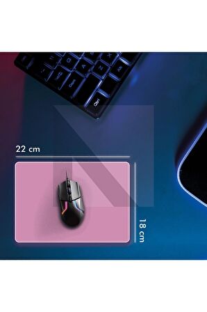 MP05 - 22x18 Small Pembe Gaming Mousepad | Kaymaz Taban, Oyuncu Gamepad, Ev, Ofis, Oyun