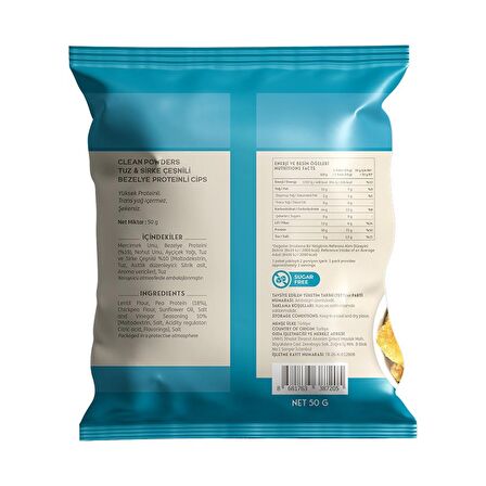 Clean Powders Protein Chips 50 Gr Tuz Sirke 4 Adet - TUZ - SİRKE