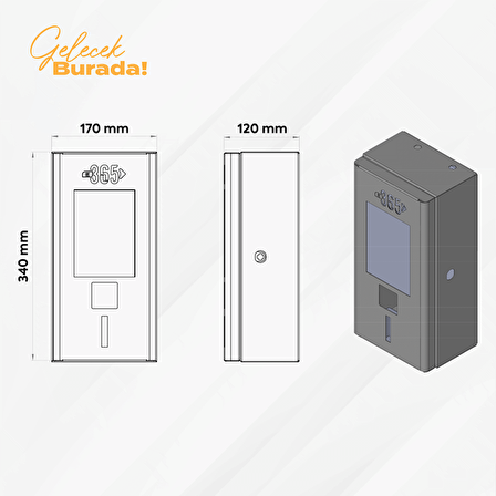 E 365 AC Mini Tip 4.3 İnç Ekranlı Tek Kablolu RFID 22kW Şarj İstasyonu