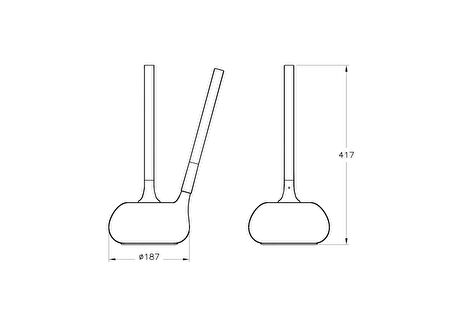 VitrA İstanbul A48048 Tuvalet Fırçalığı, Yerden, Krom