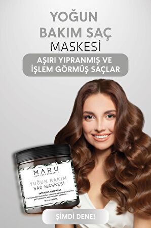 Maru Intensive Keratin Aşırı Yıpranmış Saçlara Özel Yoğun Saç Bakım Maskesi 500 ml 