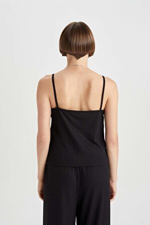 DeFacto Regular Fit Askılı Casual Pijama Üstü-Fall in Love B6560AX23AUBK81