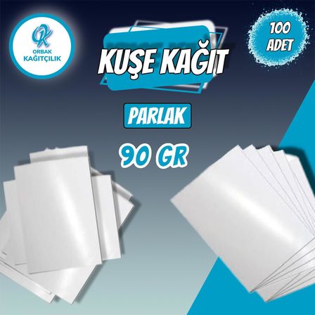 Premium Parlak Kuşe Kağıt A3 100'lü | 100 gr 29,7x42 cm Yazıcı ve Baskı Kağıdı