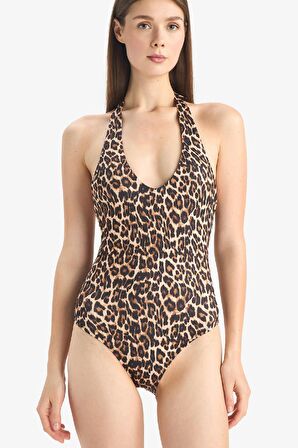 DeFacto Leopar Desenli Mayo-Fall in Love D4048AX25SPBK81