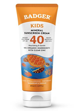 Badger Clear Zinc Çocuk Güneş Kremi SPF40 87 ml