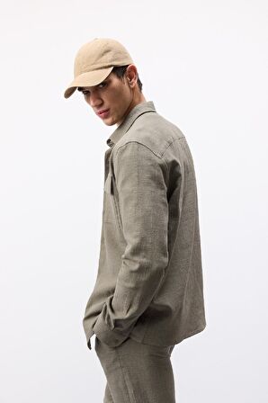 Regular Fit Polo Yaka Pamuklu Uzun Kollu Gömlek