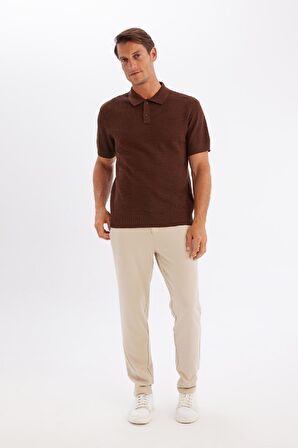 DeFacto Standart Fit Normal Kesim Basic Düz Kısa Kollu Triko Polo Tişört C9582AX24SMBN192