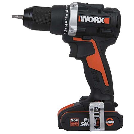 Worx WX102 20 Volt Siyah Çift Akülü Matkap Seti