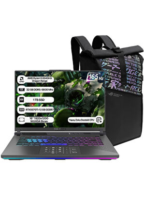 Asus Rog Strix G16 G614PR-RV052 AMD Ryzen 9 8940HX 32GB 1TB SSD RTX5070Ti-12GB Freedos 16" 165 Hz WUXGA Taşınabilir Bilgisayar