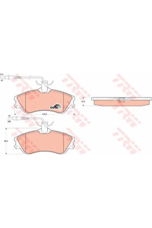 -gdb1260 Ön Fren Balatası Fişli 306 1993 - 2003 Partne...