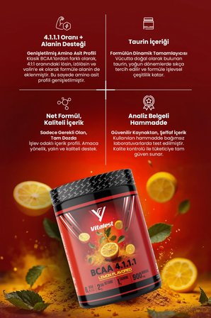 Bcaa 4.1.1 Platinium 444gr. - Limon Aromalı