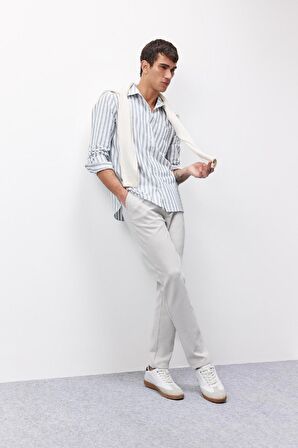 DeFacto Jogger Pantolon Esnek Basic Düz Beli Bağcıklı Cepli Düz Paça C6022AX25SPGR368