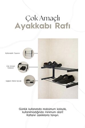 ÇOK AMAÇLI KATLANABİLİR AYAKKABI RAFI