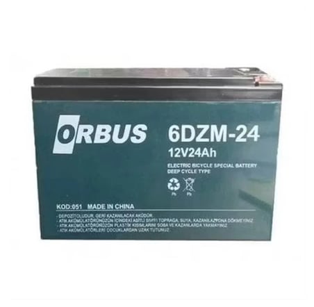 12V 24AH ORBUS ELEKTRİKLİ BİSİKLET AKÜ