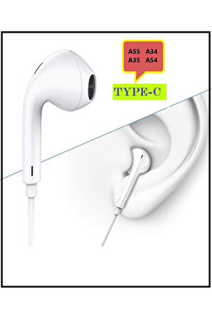 Samsung Galaxy A55 A35 A34 A54 Kulaklık Type C Kablolu Kulaklık  Dac Çipli Tak Çalıştır